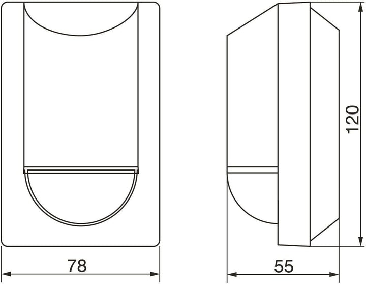 Steinel Infrarot-Bewegungsmelder IS 2180-2 180° Schwarz, 12 m Aufputz-Sensor, 1000 W, Unterkriechsch