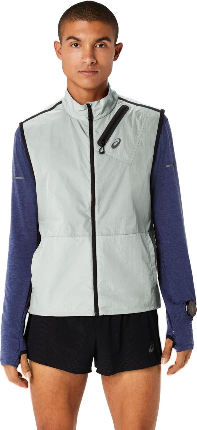 ASICS Metarun Packable Weste Herren Grau S, Grau S