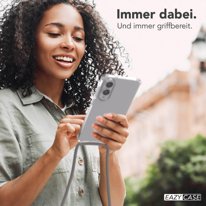 EAZY CASE Handykette kompatibel mit Galaxy S25 Edge Handyhülle mit Umhängeband, Handykordel mit Schu