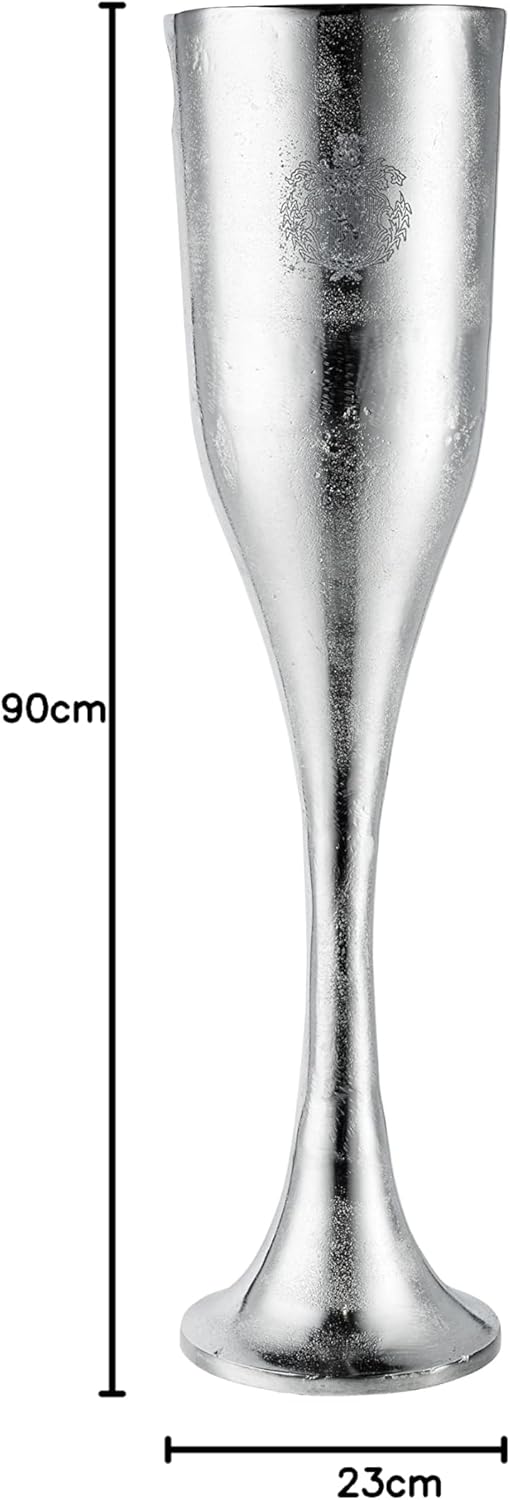 Champagnerkühler auf Standfuss, Weinkühler Sektkühler Flaschenkühler Getränkekühler, Aluminium Metal