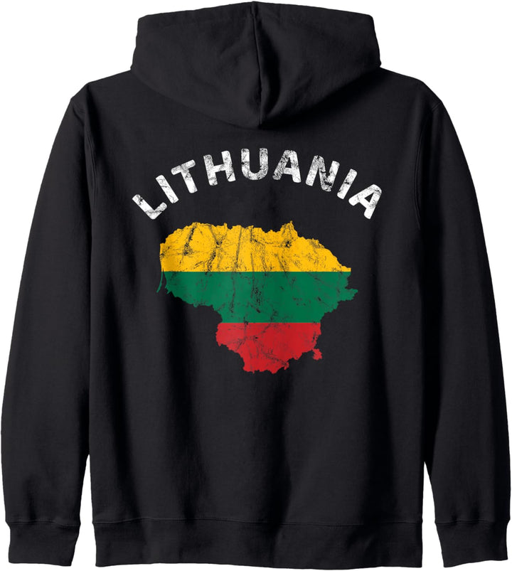 Litauen Flagge, Lithuania Flag, Lietuva, Flagge Litauen Kapuzenjacke