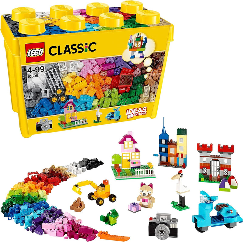 LEGO 10698 Classic Grosse Bausteine-Box, Spielzeugaufbewahrung, lustige, Bunte Spielzeug-Bausteine,