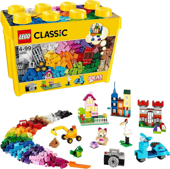 LEGO 10698 Classic Grosse Bausteine-Box, Spielzeugaufbewahrung, lustige, Bunte Spielzeug-Bausteine,