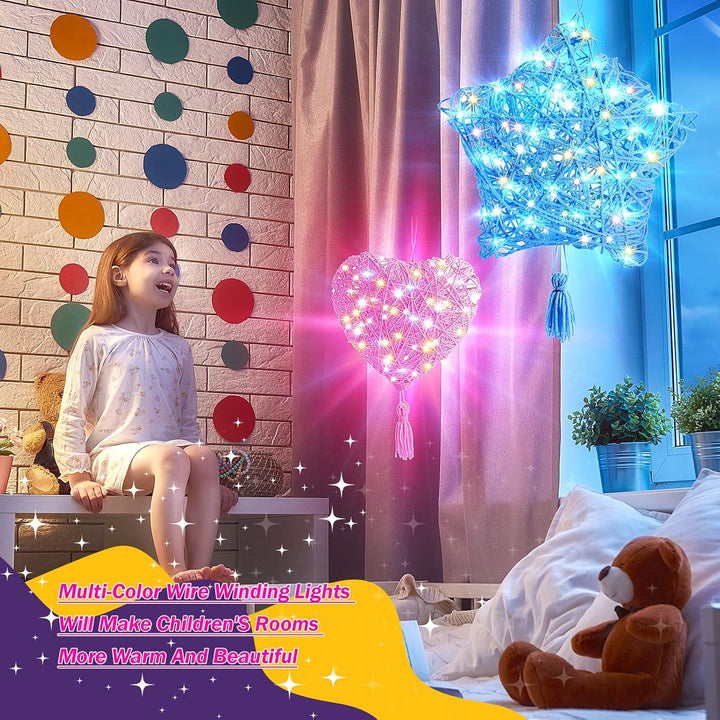 Tesoyzii Basteln Mädchen 8 9 10 11 12 Jahre, Geschenk Mädchen 8-12 Jahre 3D String Art Kit Spielzeug