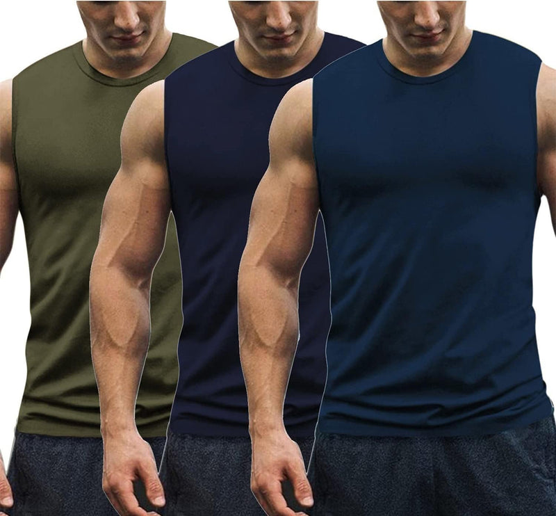 COOFANDY Tank Top Herren 3er Pack ämellose Unterhemden Muskelshirts Athletic Achselhemden Fitness Ru