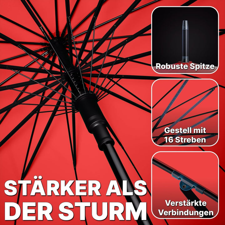 Royal Walk Regenschirm Gross Sturmfest Golf Schirm XXL Stabiler Stockschirm | Grosser Regenschirm fü