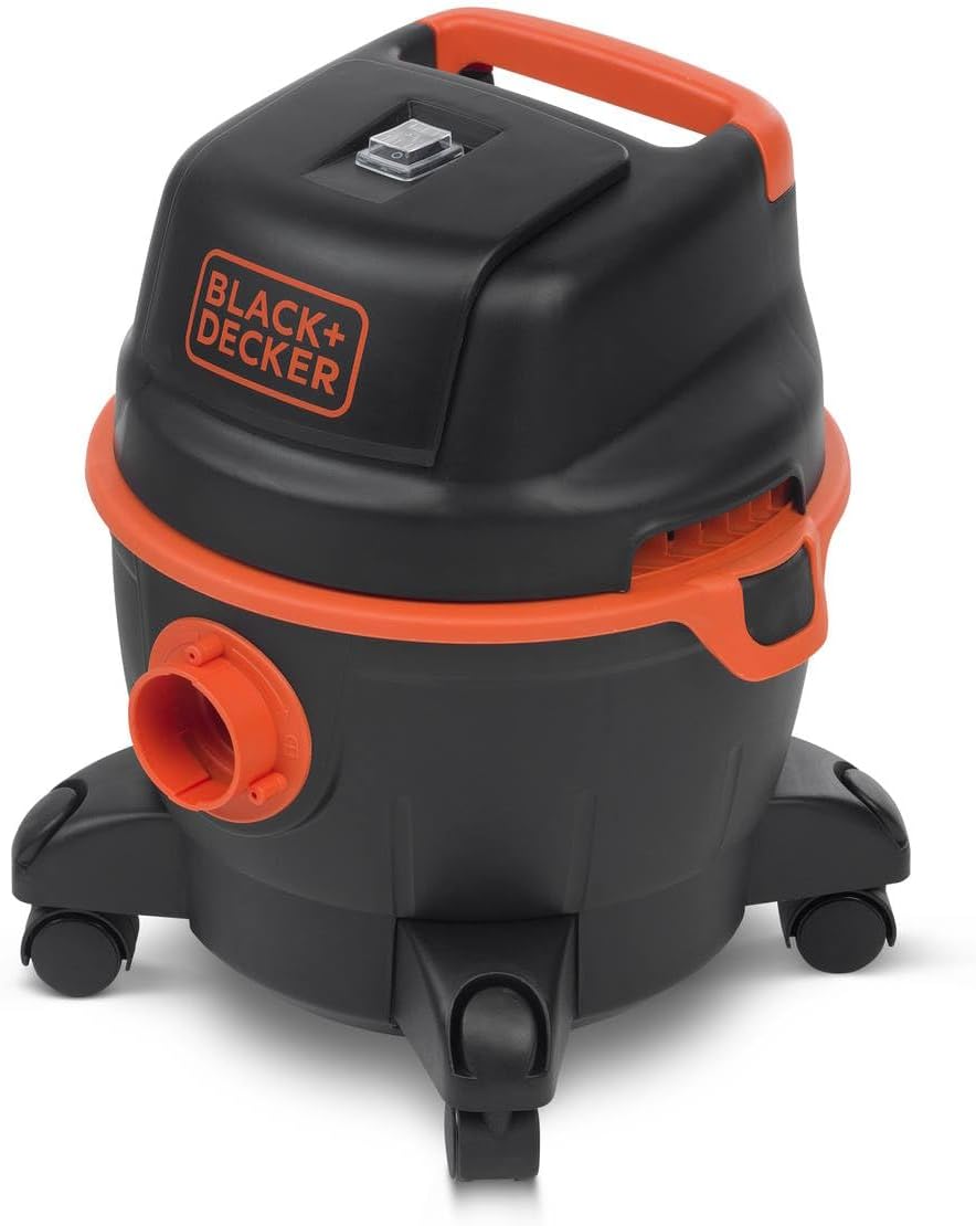 BLACK+DECKER Nass und Trockensauger BXVC15PE (1200 W, 15 Liter) Kuststoff 15 l - ohne Steckdose für