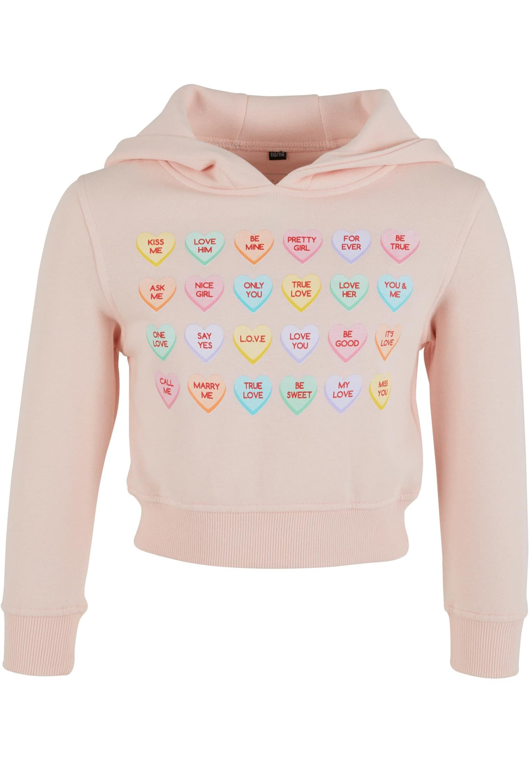 Mister Tee Kids Sweet Heart Candy Cropped Hoody, Jungen und Mädchen Kapuzenpullover, erhältlich in v