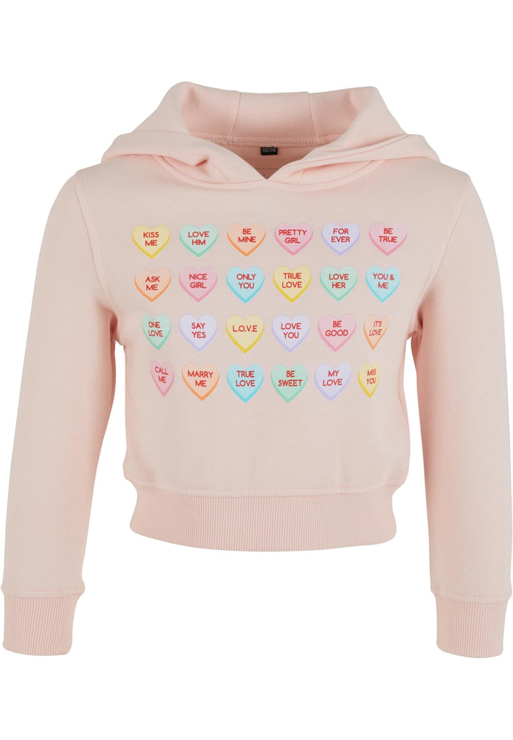 Mister Tee Kids Sweet Heart Candy Cropped Hoody, Jungen und Mädchen Kapuzenpullover, erhältlich in v