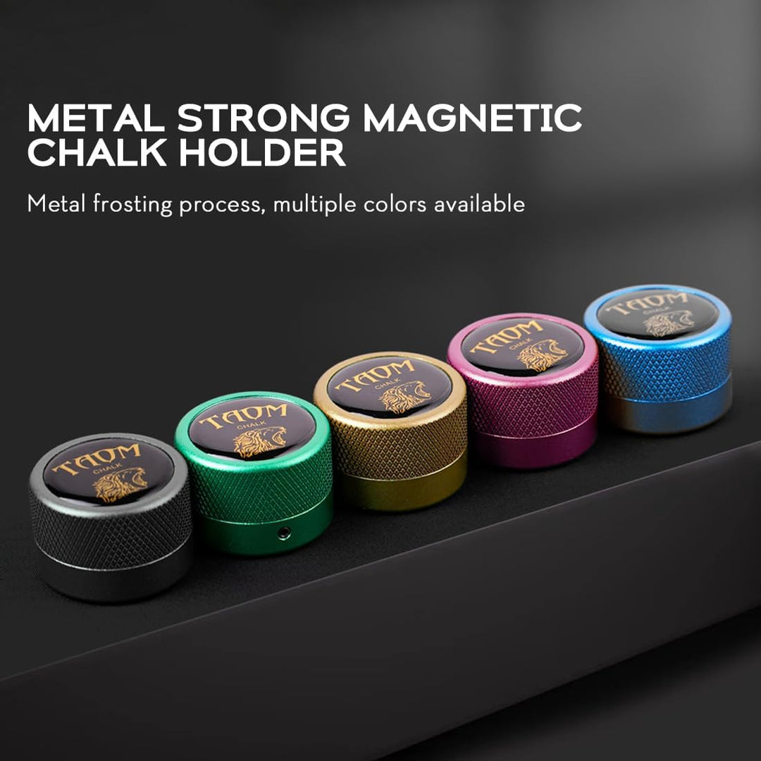YEUEK TAOM Pool Kreidehalter Runde Form Praktisches Werkzeug Billard Zubehör Magnetische Mini Kreide
