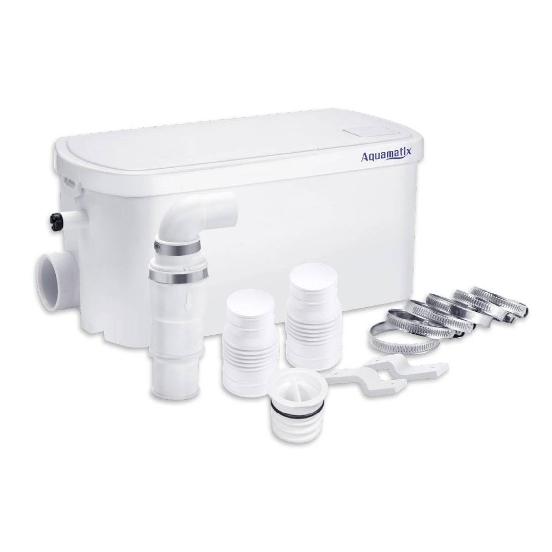 Aquamatix Duschpumpe 250W Hebeanlage Kompakte Abflusspumpe, Abwasserpumpe 8m Vertikale Pumpentfernun