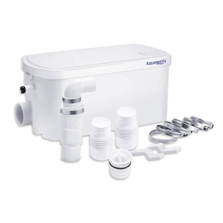 Aquamatix Duschpumpe 250W Hebeanlage Kompakte Abflusspumpe, Abwasserpumpe 8m Vertikale Pumpentfernun
