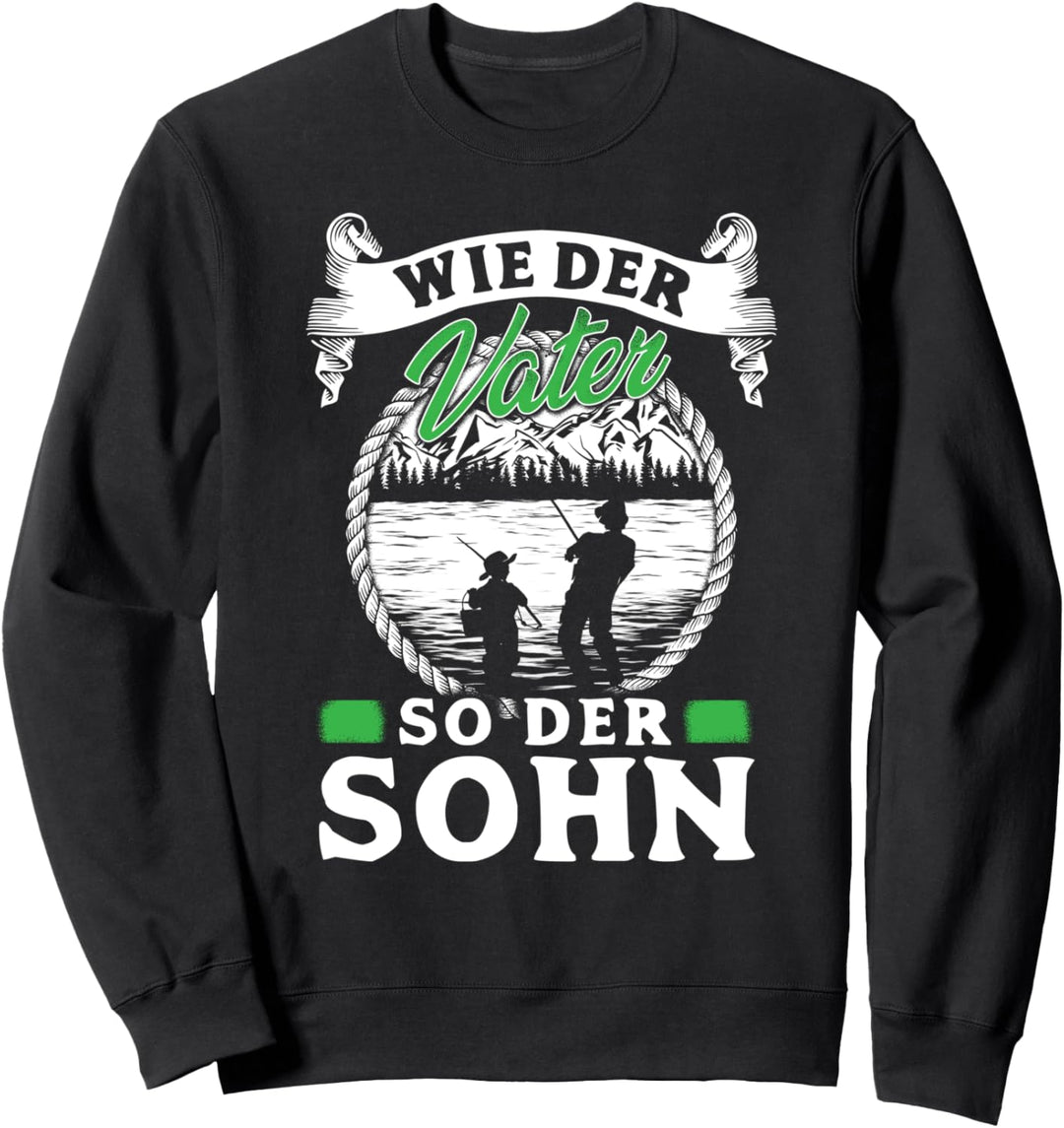 Vater und Sohn Partnerlook Weihnachten Dad Geschenk Angeln Sweatshirt