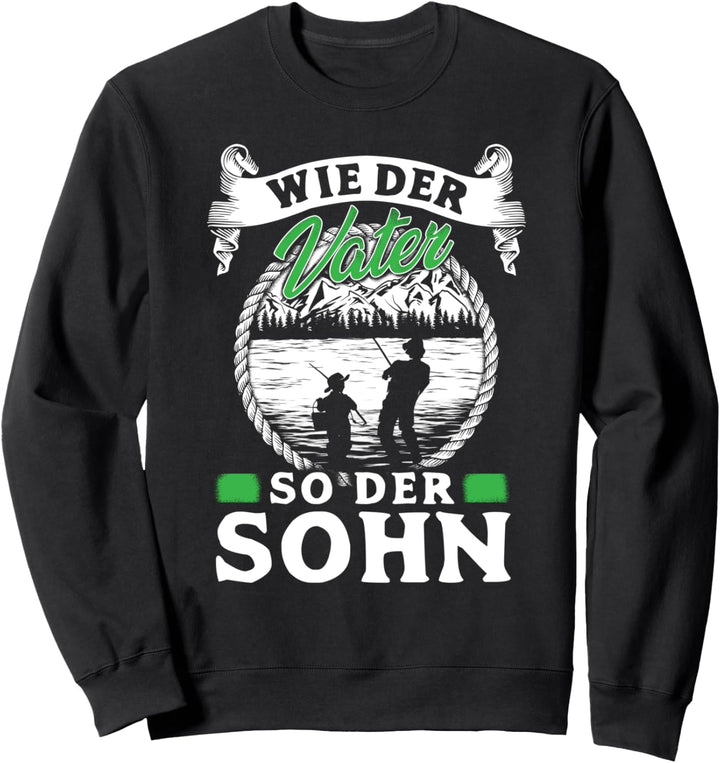 Vater und Sohn Partnerlook Weihnachten Dad Geschenk Angeln Sweatshirt