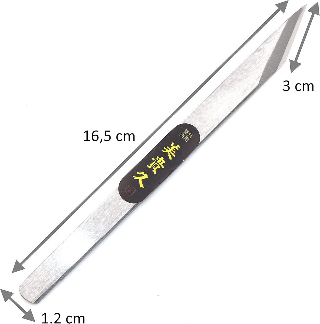 Japanisches Kiridashi Japanaich Messer Anreissmesser gerade Tischlerei Ebenholz handgeschmiedet in J
