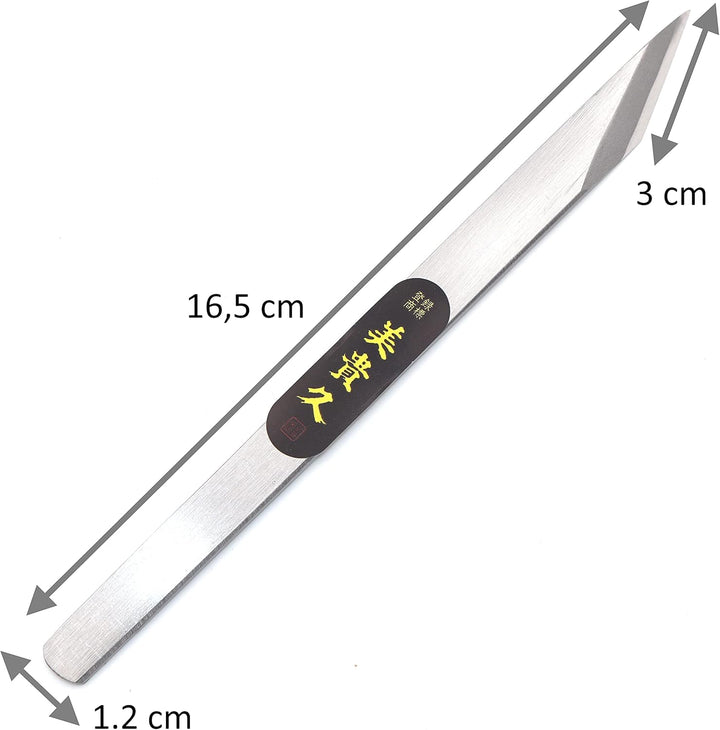 Japanisches Kiridashi Japanaich Messer Anreissmesser gerade Tischlerei Ebenholz handgeschmiedet in J