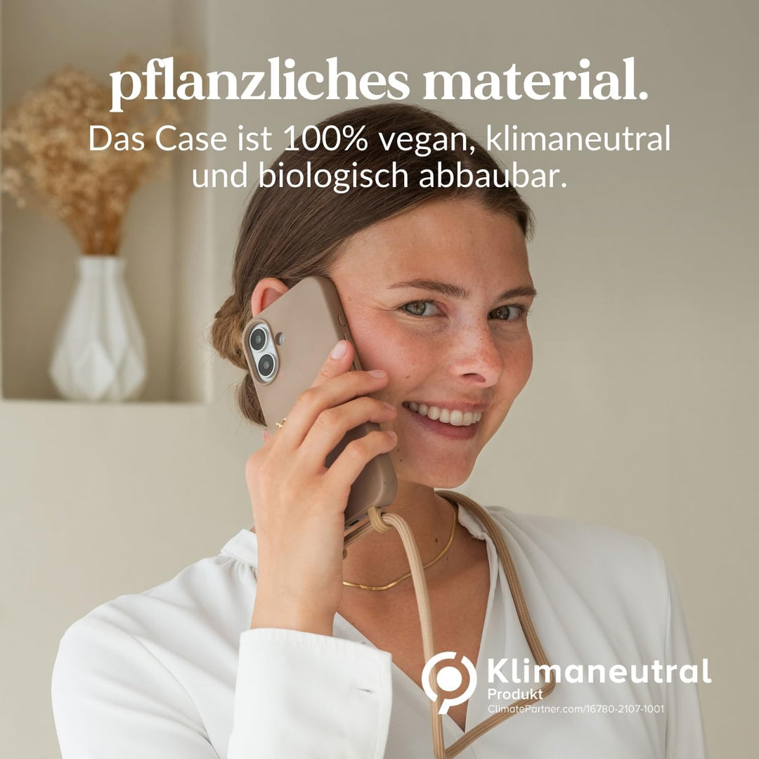 Woodcessories - Change Case, Nachhaltige Handykette abnehmbar kompatibel mit iPhone 16 Hülle mit Ban