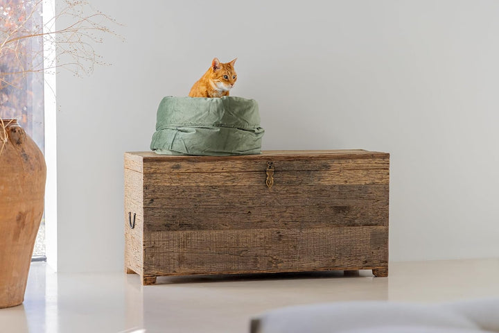 Designed by Lotte DBL Fluco, Katzenkorb, Samt, grün, 45x45x35 cm