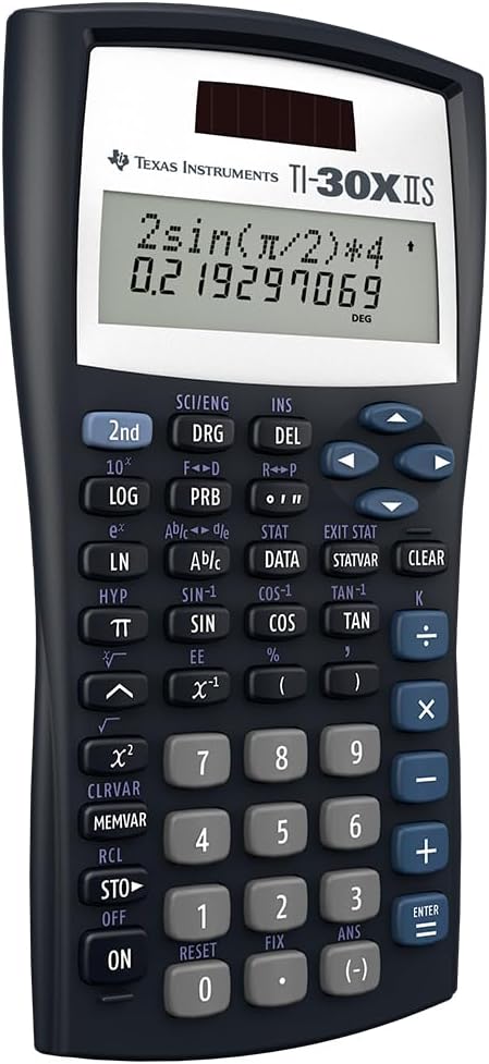 Texas Instruments TI-30X IIS Pocket Scientific Black Calculator - Taschenrechner (Pocket, Scientific