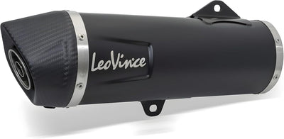 Auspuffanlage LeoVince Komplettanlage SBK NERO, Edelstahl schwarz, Carbon Kappe, mit Zulassung für H