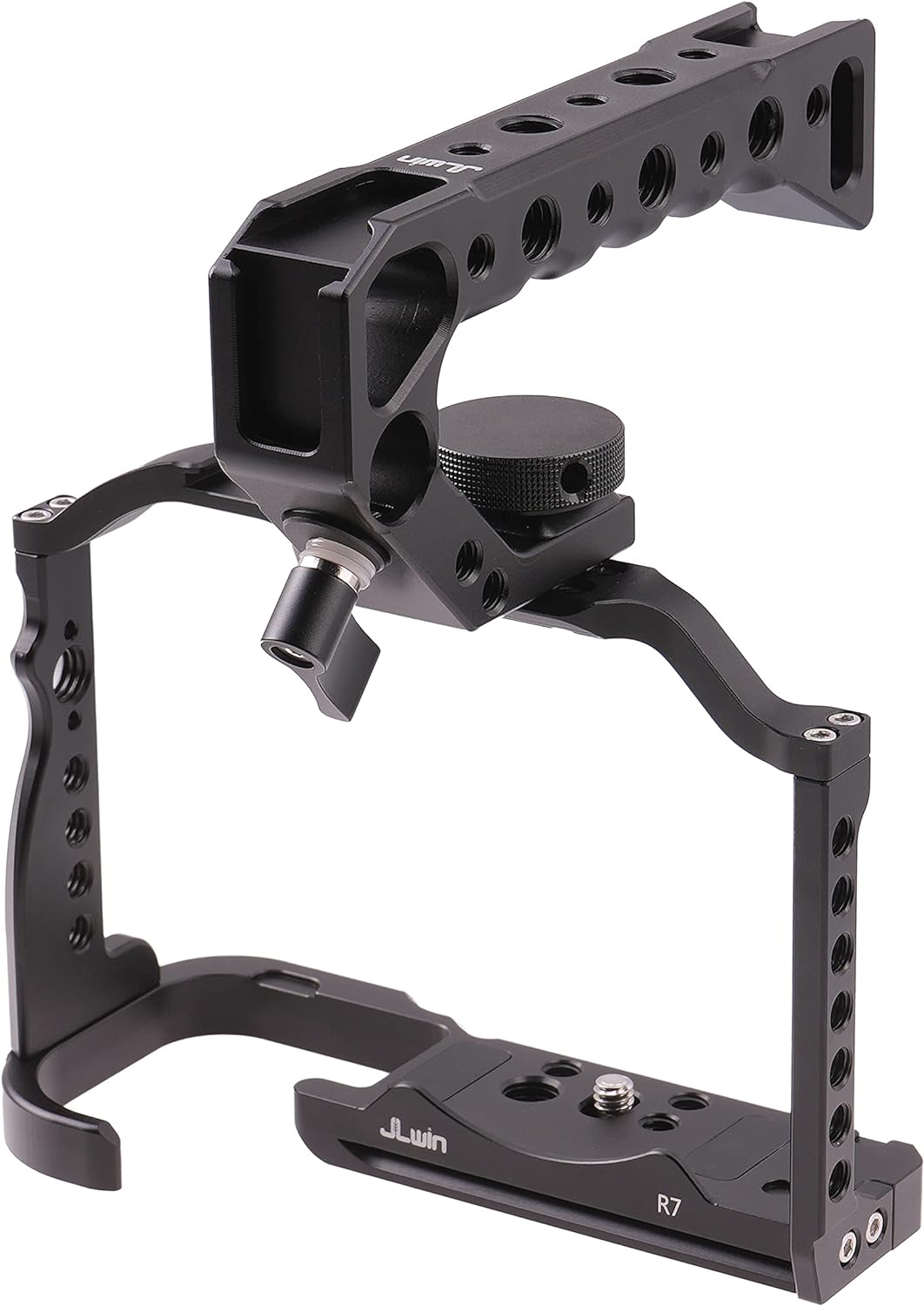 R7 Cage Mit oberem Handgriff, Hersmay Aluminium Kamerakäfig Camera Cage für Canon EOS R7 Kameras, Vl