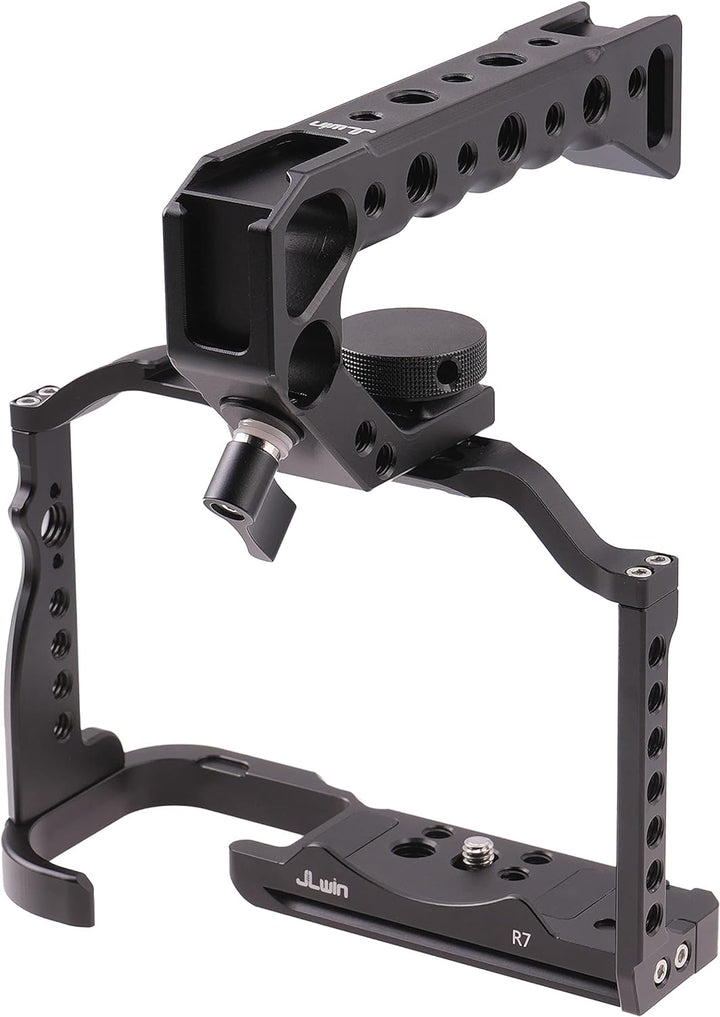 R7 Cage Mit oberem Handgriff, Hersmay Aluminium Kamerakäfig Camera Cage für Canon EOS R7 Kameras, Vl