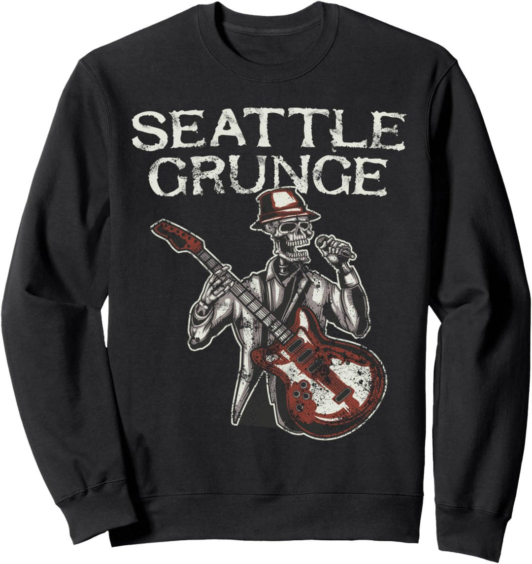 Seattle Grunge Rock and Roll Alternate Skelett Vintage Sweatshirt