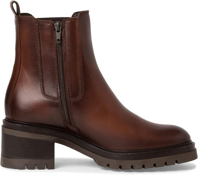 Tamaris Damen Chelsea Boots, Frauen Stiefeletten,TOUCHit-Fussbett 39 EU Braun Cognac, 39 EU Braun Co