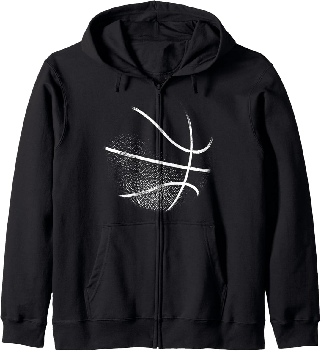 Basketball Schwarz und Weiss Basketball Sport Geschenk Kapuzenjacke