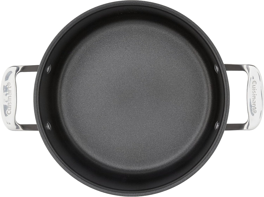 Cuisinart Chef 's Classic Aluminiumguss Hard-Anodized Suppentopf mit Deckel 6 quarts schwarz, 6 quar