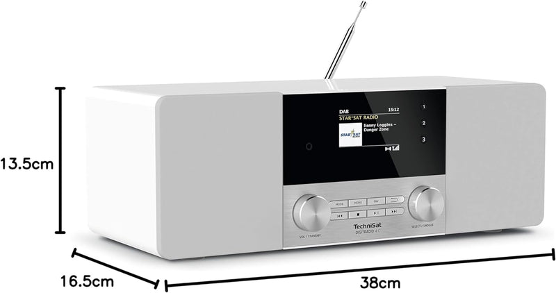 TechniSat DIGITRADIO 4 C - Stereo Digital-Radio (DAB+, UKW, Farbdisplay, Bluetooth-Audiostreaming, K