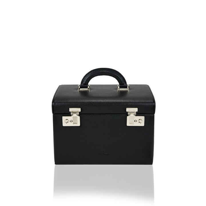WINDROSE Beluga Schmuckkoffer 26,5 cm Leder Black, Black