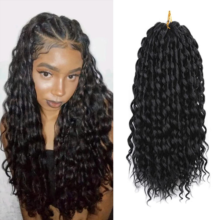 5 Packs Passion Twist Crochet Braid Hair 16" Deep Wave Crochet Hair for Women Long Water Wave Croche