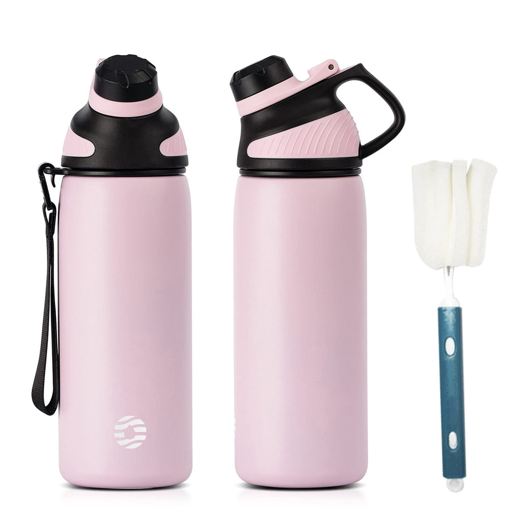 Fjbottle Edelstahl Trinkflasche Sport mit Magnetischem Deckel 1L, 800ml, 600ml, 400ml BPA-Frei Ausla