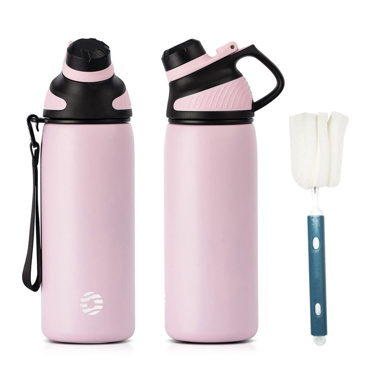 Fjbottle Edelstahl Trinkflasche Sport mit Magnetischem Deckel 1L, 800ml, 600ml, 400ml BPA-Frei Ausla
