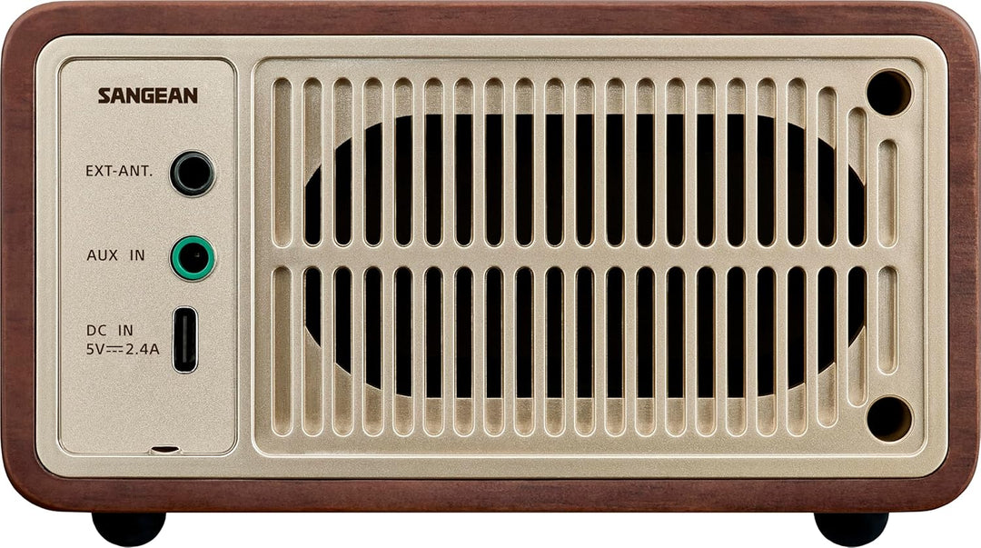 SANGEAN WR-7 Plus (2. Generation) – Kompaktes Retro Radio mit Bluetooth Lautsprecher, FM-Empfang, in