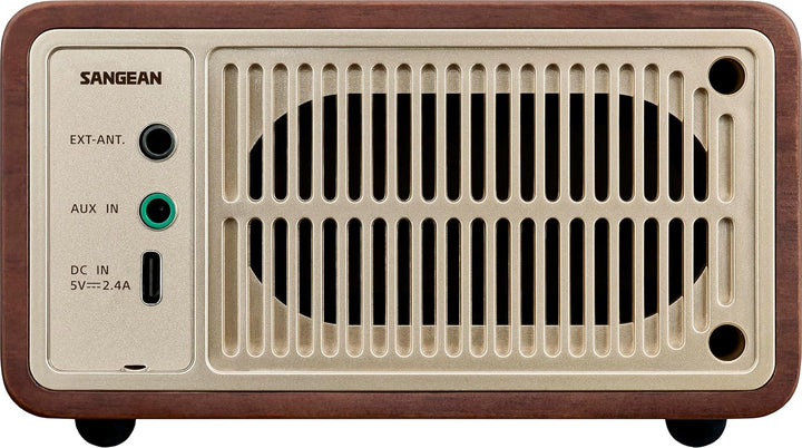 SANGEAN WR-7 Plus (2. Generation) – Kompaktes Retro Radio mit Bluetooth Lautsprecher, FM-Empfang, in