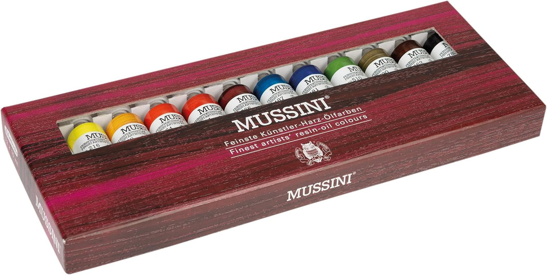 Schmincke - MUSSINI feinste Harz-Ölfarben, Kartonset, 12 x 15 ml Set, 70 012 097
