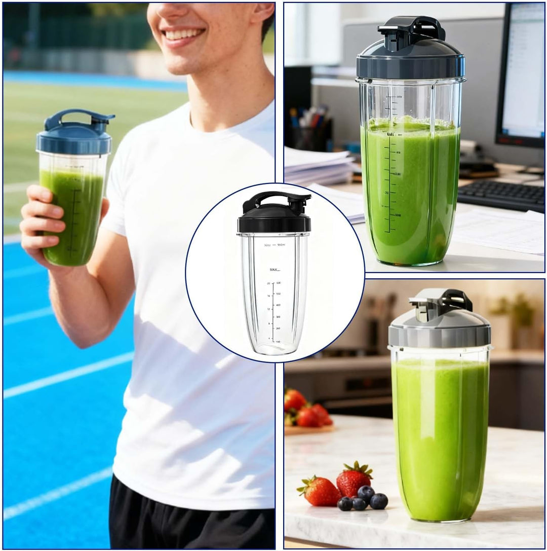 Ersatzteile Zubehör für Mixer, Kompatibel mit NutriBullet Mixer 600W und Pro 900W, 2 Deckelringe die