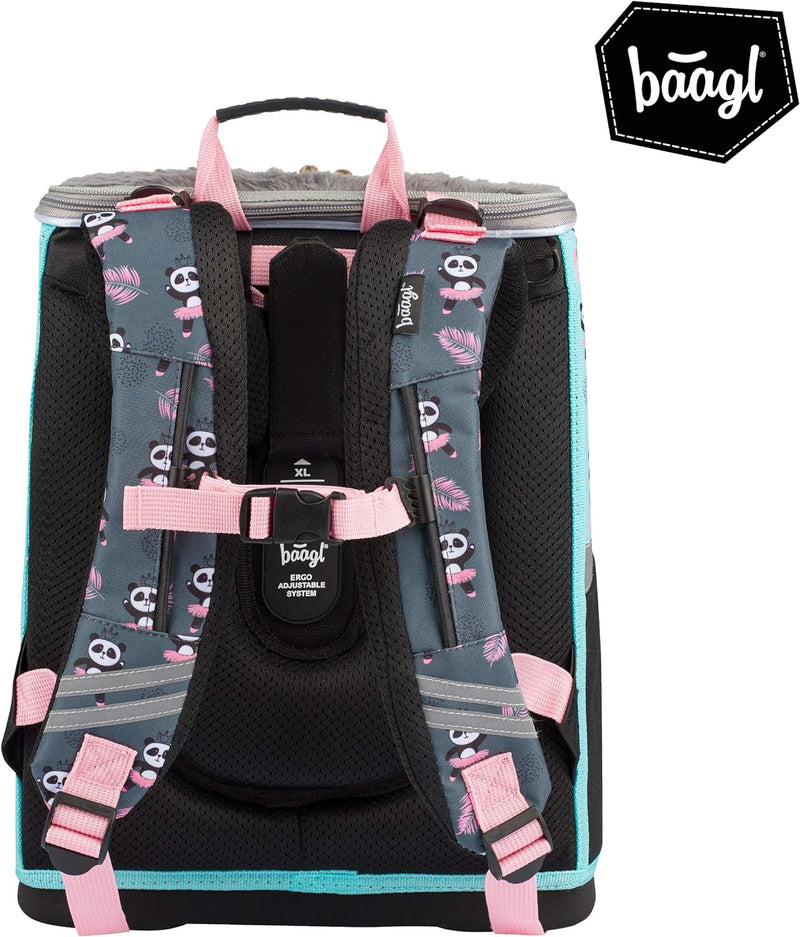 Schulranzen Mädchen 1. Klasse - Ergonomische Schultasche für Kinder - Schulrucksack mit Brustgurt -