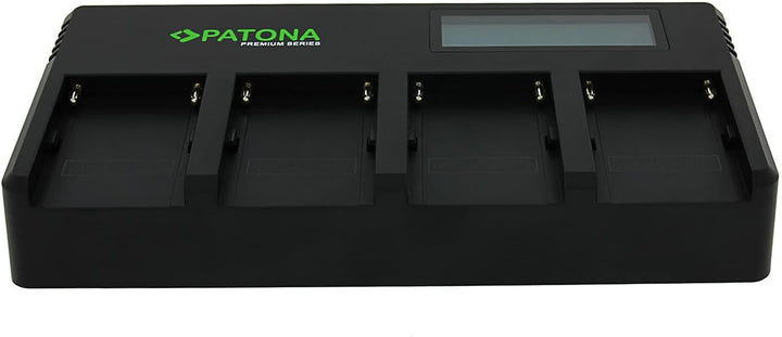 PATONA 1703 Premium (2A) Schnell-Ladegerät NP-F550 NP-F570 NP-F970 NP-F990 usw. (4-Kanal Speed Charg