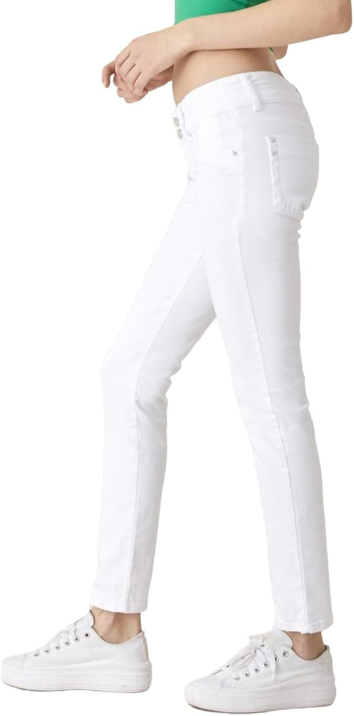 LTB Jeans - Damen - Molly - Low Waist - Slim Fit Jeans - Hosen 24W / 30L Weiss, 24W / 30L Weiss