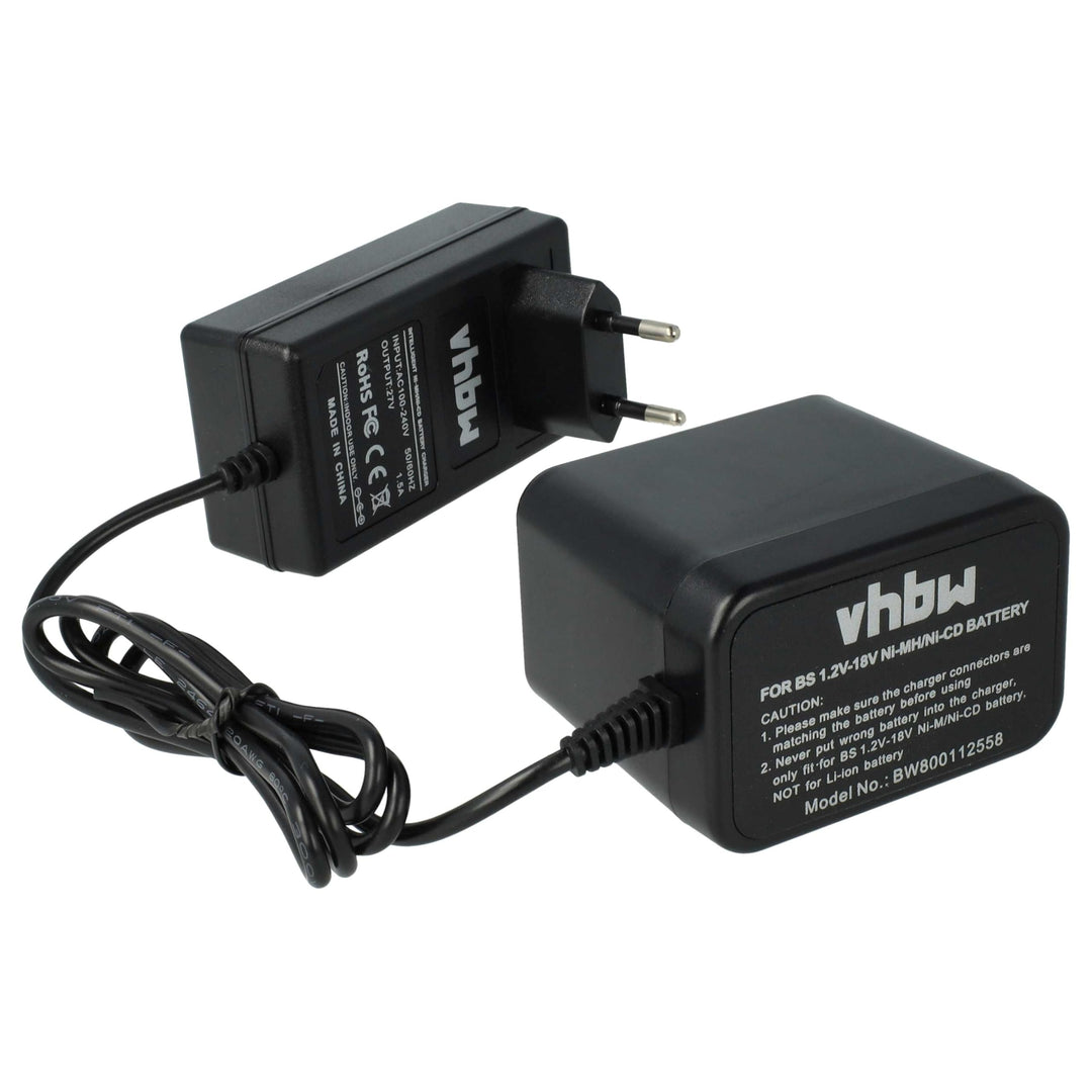 vhbw Ladegerät kompatibel mit Bosch GBM 9.6VES-1 | GBM 7.2 VE-1, GBM 7.2 VES-2, GBM 7.2, GBM 12VESP,