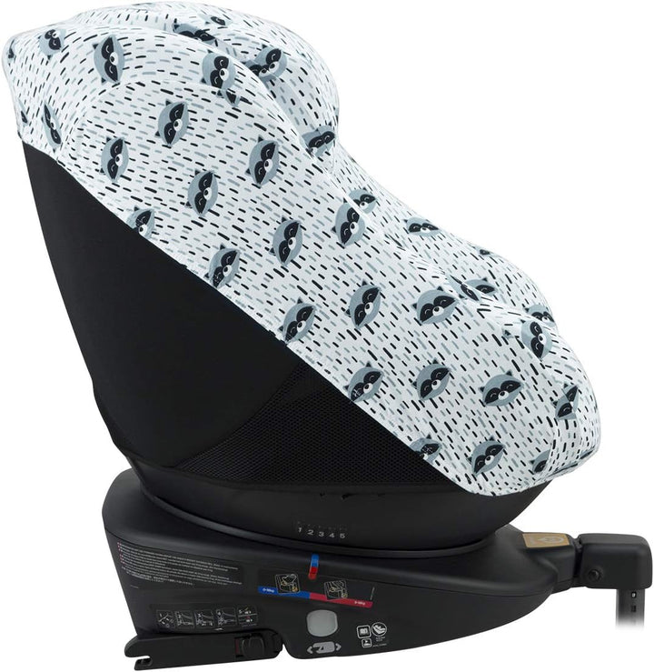 JYOKO Kids Bezug kompatibel mit Joie Spin 360, Nuna Rebl, aus Baumwolle (Raccoon) Raccoon Bezug für