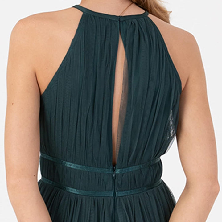 Anaya with Love Damen Ladies Maxi Women Halter Neck Sleeveless Back Keyhole Long for Wedding Guest P