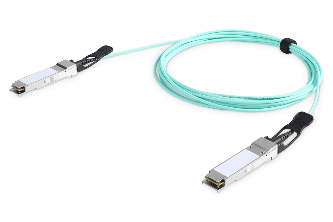 DIGITUS QSFP+ AOC-Kabel 40 Gbit/s - 10m - Mini-GBIC - SFP-Modul - LWL Glasfaser Kabel QSFP+, 10 m, A