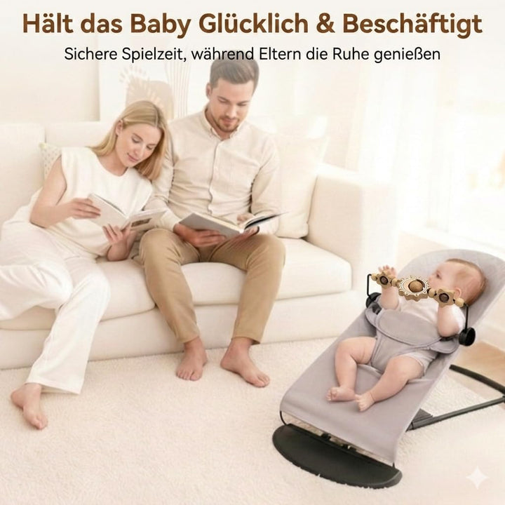 Spielzeug für Babywippe, kompatibel mit Baby Björn Bouncer Balance Soft &amp; Bliss, drehbare Holzspielz