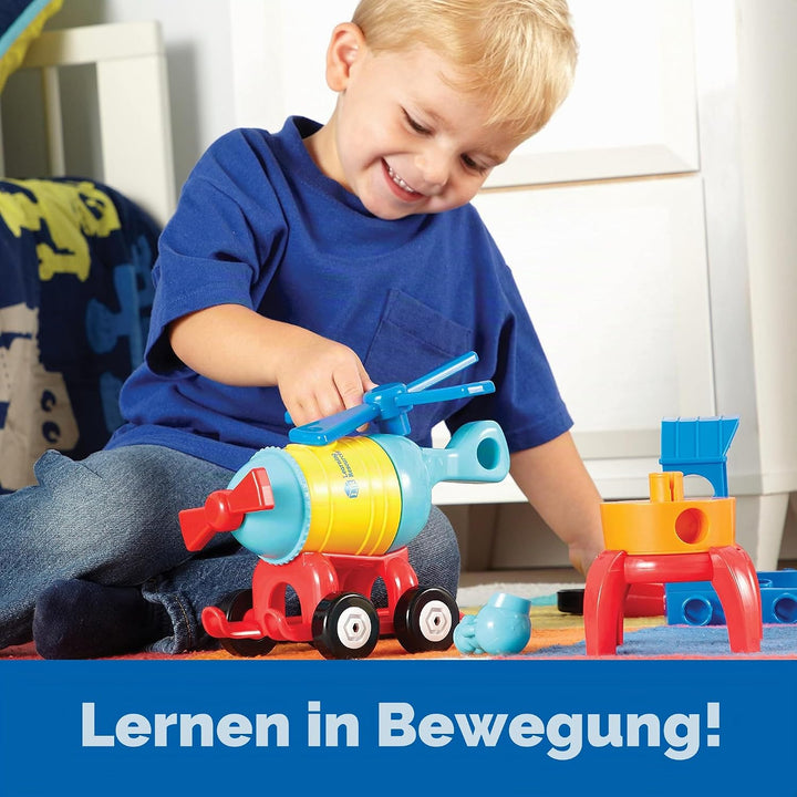 Learning Resources 1-2-3 Mach was draus! – Rakete, Zug, Hubschrauber, Rakete