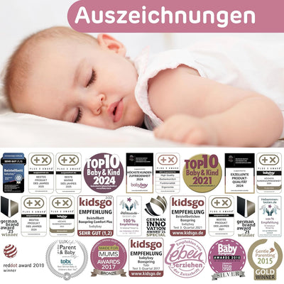 babybay Maxi mit Matratze Classic Soft extra grosses Beistellbett aus massivem Buchenholz / Kinderbe