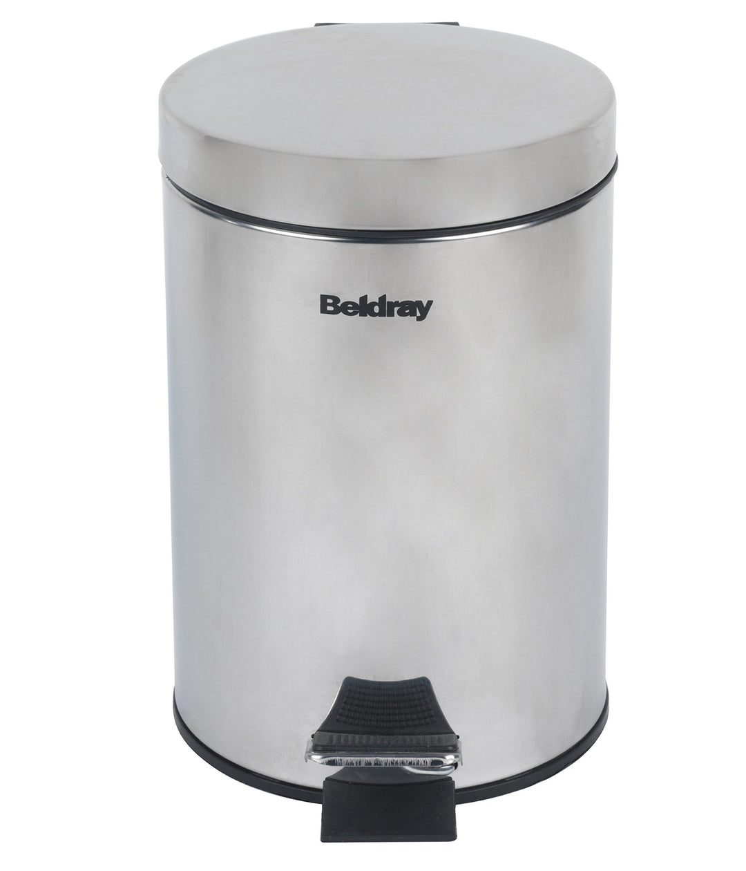 Beldray LA038098SS Badezimmer-Fusspedal-Mülleimer - Kleiner runder Edelstahl-Hygienemülleimer für Sc